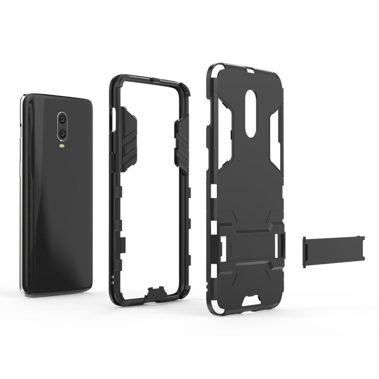 Shockproof PC + TPU Case with Holder for OnePlus 7 / 6T(Black) - OnePlus Cases by buy2fix | Online Shopping UK | buy2fix