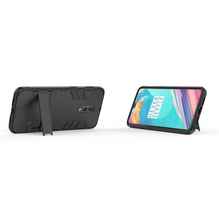 Shockproof PC + TPU Case with Holder for OnePlus 7 / 6T(Black) - OnePlus Cases by buy2fix | Online Shopping UK | buy2fix