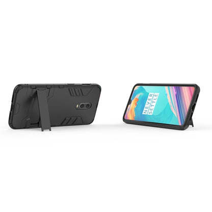 Shockproof PC + TPU Case with Holder for OnePlus 7 / 6T(Black) - OnePlus Cases by buy2fix | Online Shopping UK | buy2fix