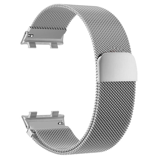 For OPPO Watch 46MM Smart Watch Milanese Stainless Steel Metal Watch Band(Silver) -  by buy2fix | Online Shopping UK | buy2fix