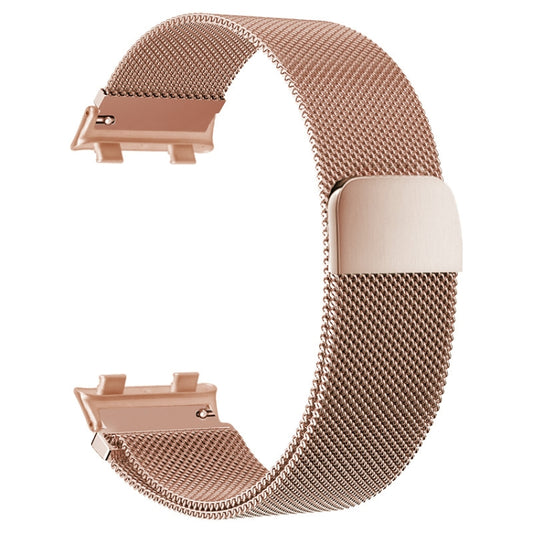 For OPPO Watch 46MM Smart Watch Milanese Stainless Steel Metal Watch Band(Rose) -  by buy2fix | Online Shopping UK | buy2fix