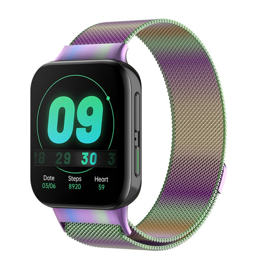 For OPPO Watch 46MM Smart Watch Milanese Stainless Steel Metal Watch Band (Colorful) -  by buy2fix | Online Shopping UK | buy2fix