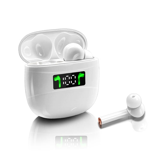 J3 Pro TWS Hifi Wireless Bluetooth 5.2 Earphone LED Display Waterproof Sports Gaming Headset Noise Earbuds(White) by buy2fix