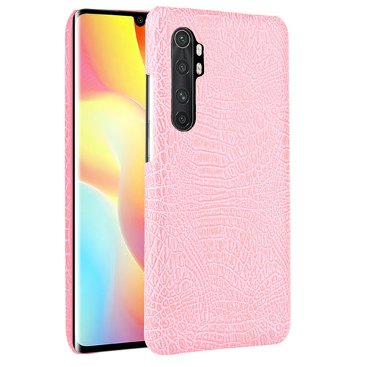 For Xiaomi Mi Note 10 Lite Shockproof Crocodile Texture PC + PU Case(Pink) - Xiaomi Cases by buy2fix | Online Shopping UK | buy2fix