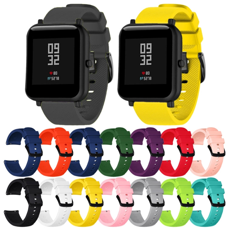 20mm For Huami Amazfit GTS / Samsung Galaxy Watch Active 2 / Gear Sport Silicone Watch Band(Purple) - Watch Bands by buy2fix | Online Shopping UK | buy2fix