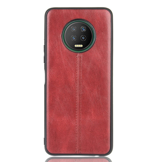 For Infinix Note 7  Shockproof Sewing Cow Pattern Skin Texture PC + PU + TPU Case(Red) - Infinix Cases by idewei | Online Shopping UK | buy2fix