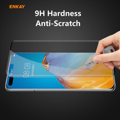 For Huawei P40 Pro ENKAY Hat-Prince 0.26mm 9H 3D Curved Heat Bending Privacy Anti-spy Full Screen Tempered Glass Film - Huawei Tempered Glass by ENKAY | Online Shopping UK | buy2fix