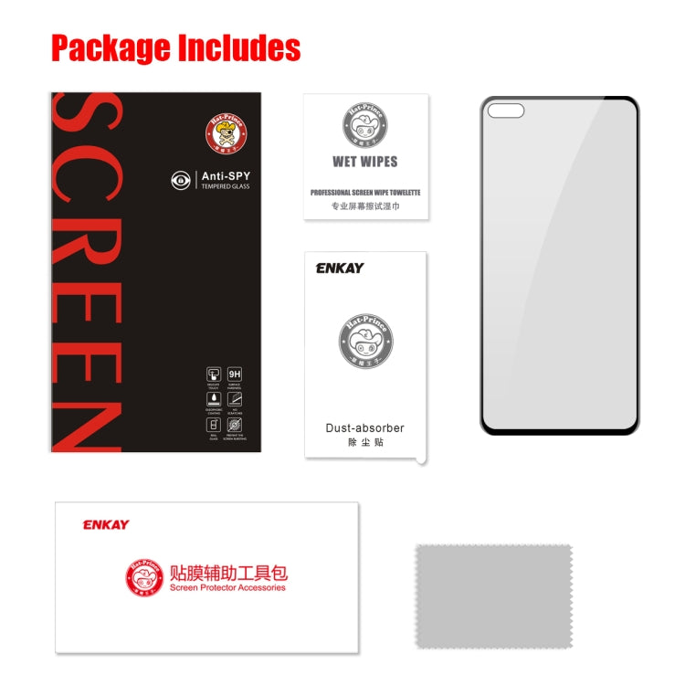 For HUAWEI P40 ENKAY Hat-Prince 0.26mm 9H 6D Privacy Anti-spy Full Screen Tempered Glass Film - Huawei Tempered Glass by ENKAY | Online Shopping UK | buy2fix