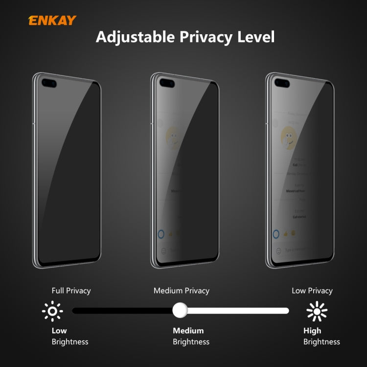 For HUAWEI P40 ENKAY Hat-Prince 0.26mm 9H 6D Privacy Anti-spy Full Screen Tempered Glass Film - Huawei Tempered Glass by ENKAY | Online Shopping UK | buy2fix