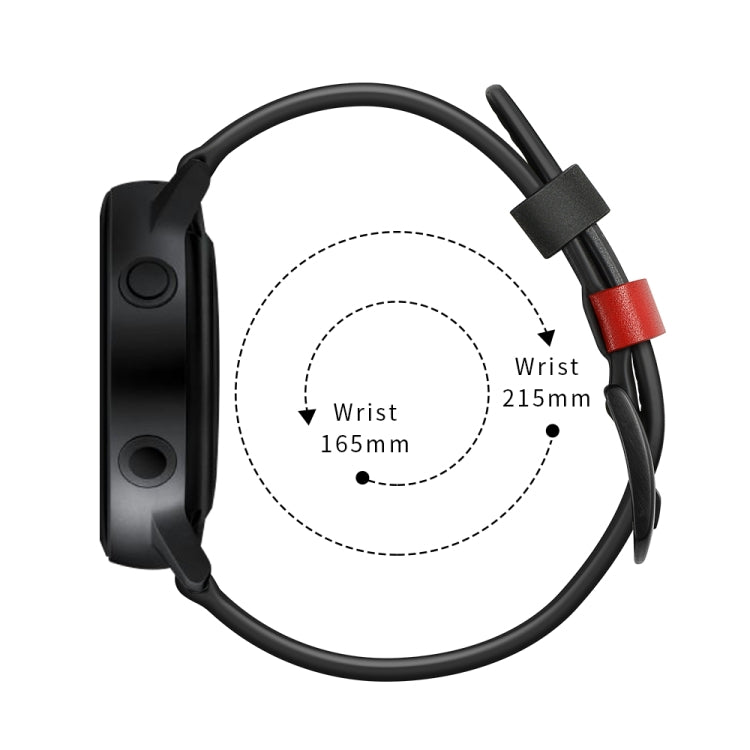 22mm For Huawei Watch GT2e / GT2 46mm Zigzag Leather Watch Band(Black) by buy2fix