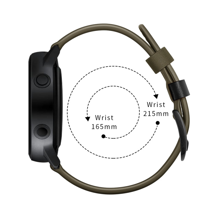 22mm For Huawei Watch GT2e / GT2 46mm Zigzag Leather Watch Band(Green) by buy2fix