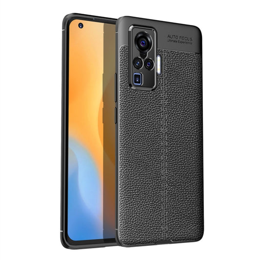 For VIVO X50 Pro Litchi Texture TPU Shockproof Case(Black) - vivo Cases by buy2fix | Online Shopping UK | buy2fix