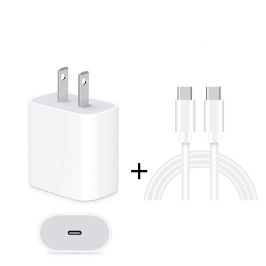 2 in 1 Single USB-C / Type-C Port Travel Charger + 3A PD 3.0 USB-C / Type-C to USB-C / Type-C Fast Charge Data Cable Set, Cable Length: 1m(US Plug) - USB Charger by buy2fix | Online Shopping UK | buy2fix