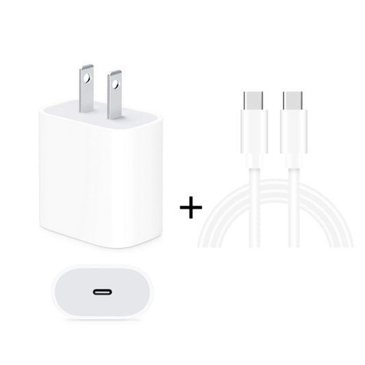 2 in 1 Single USB-C / Type-C Port Travel Charger + 3A PD 3.0 USB-C / Type-C to USB-C / Type-C Fast Charge Data Cable Set, Cable Length: 2m(US Plug) - USB Charger by buy2fix | Online Shopping UK | buy2fix