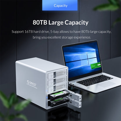 ORICO 9548U3-BK 3.5-Inch Multi-Bay Hard Drive Enclosure - HDD Enclosure by ORICO | Online Shopping UK | buy2fix