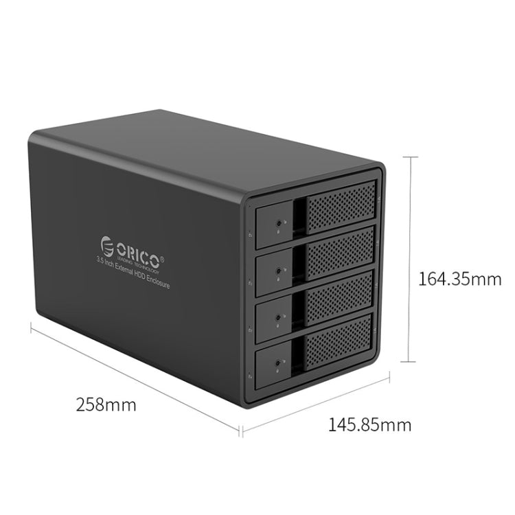 ORICO 9548RU3-BK 3.5-Inch External Hard Drive Enclosure with RAID - HDD Enclosure by ORICO | Online Shopping UK | buy2fix