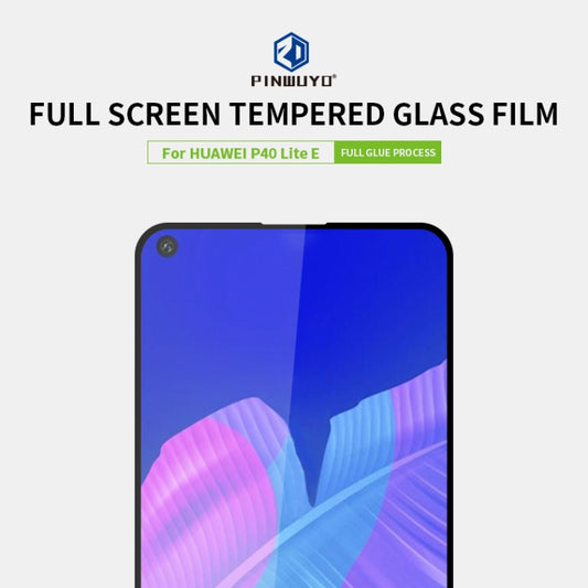 For Huawei P40 Lite E / Y7P PINWUYO 9H 2.5D Full Screen Tempered Glass Film(Black) - Huawei Tempered Glass by PINWUYO | Online Shopping UK | buy2fix