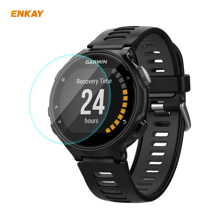 For Garmin Forerunner 735 / 735XT ENKAY Hat-Prince 0.2mm 9H 2.15D Curved Edge Tempered Glass Screen Protector  Watch Film - Screen Protector by ENKAY | Online Shopping UK | buy2fix
