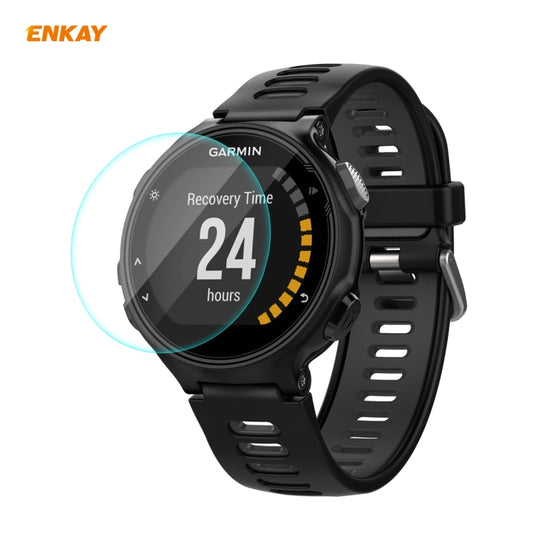 For Garmin Forerunner 735 / 735XT ENKAY Hat-Prince 0.2mm 9H 2.15D Curved Edge Tempered Glass Screen Protector  Watch Film - Screen Protector by ENKAY | Online Shopping UK | buy2fix
