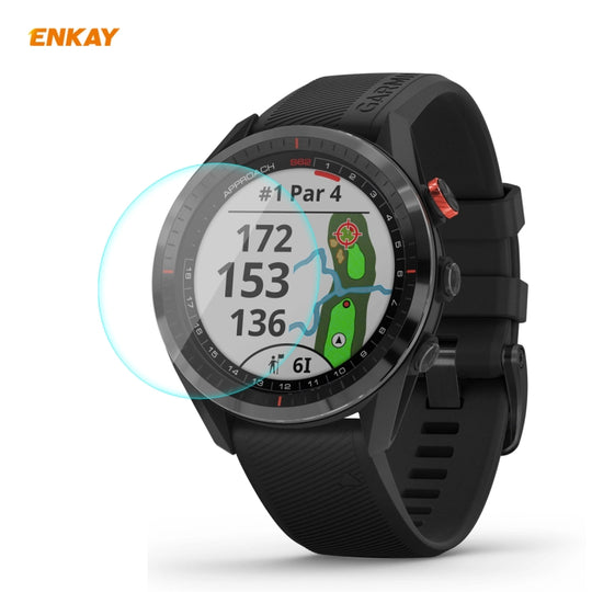For Garmin Approach S62 ENKAY Hat-Prince 0.2mm 9H 2.15D Curved Edge Tempered Glass Screen Protector  Watch Film