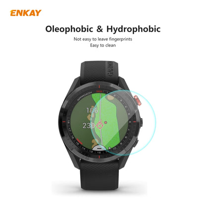 For Garmin Approach S62 2 PCS ENKAY Hat-Prince 0.2mm 9H 2.15D Curved Edge Tempered Glass Screen Protector Watch Film by ENKAY