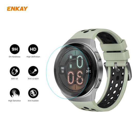 1 PCS For HUAWEI Watch GT 2E 46mm Dynamic Edition ENKAY Hat-Prince 0.2mm 9H 2.15D Curved Edge Tempered Glass Screen Protector  Watch Film - Screen Protector by ENKAY | Online Shopping UK | buy2fix