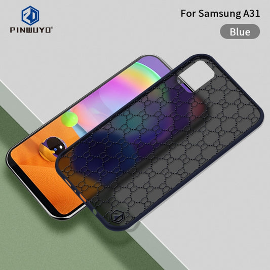 For Samsung Galaxy A31 PINWUYO Series 2 Generation PC + TPU Waterproof and Anti-drop All-inclusive Protective Case(Blue) - Galaxy Phone Cases by PINWUYO | Online Shopping UK | buy2fix