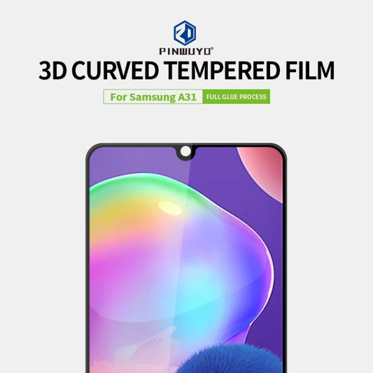 For Samsung Galaxy A31 PINWUYO 9H 3D Curved Full Screen Explosion-proof Tempered Glass Film(Black) - Galaxy Tempered Glass by PINWUYO | Online Shopping UK | buy2fix