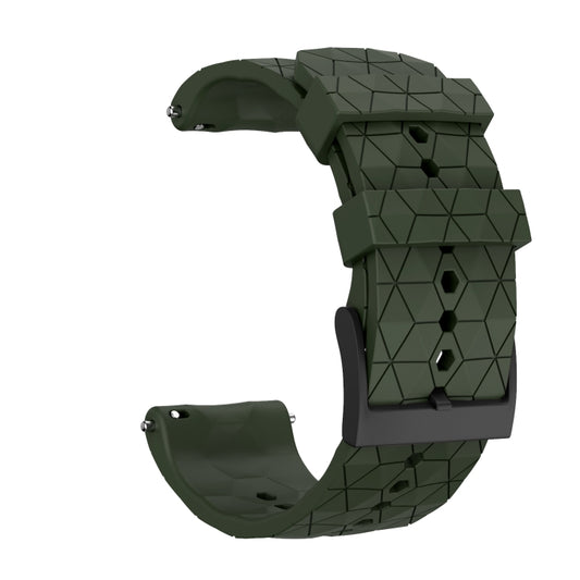For Suunto Spartan Sport & Suunto 9 / 9 Baro / D5 Universal Football Texture Silicone Watch Band(Green) -  by buy2fix | Online Shopping UK | buy2fix
