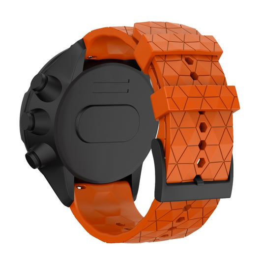 For Suunto Spartan Sport & Suunto 9 / 9 Baro / D5 Universal Football Texture Silicone Watch Band(Orange) -  by buy2fix | Online Shopping UK | buy2fix