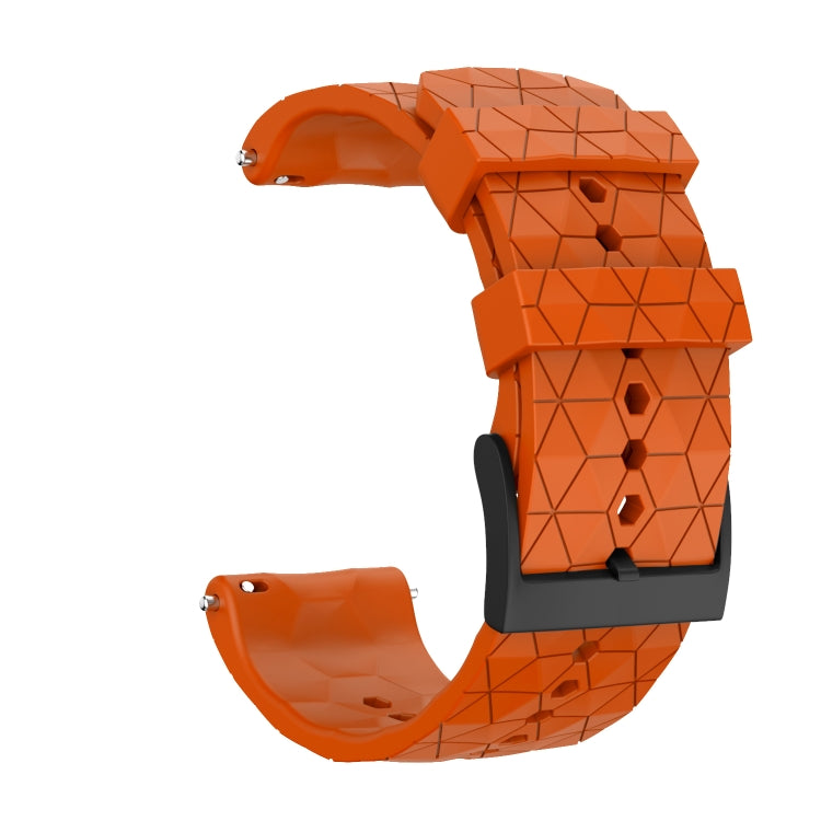 For Suunto Spartan Sport & Suunto 9 / 9 Baro / D5 Universal Football Texture Silicone Watch Band(Orange) -  by buy2fix | Online Shopping UK | buy2fix