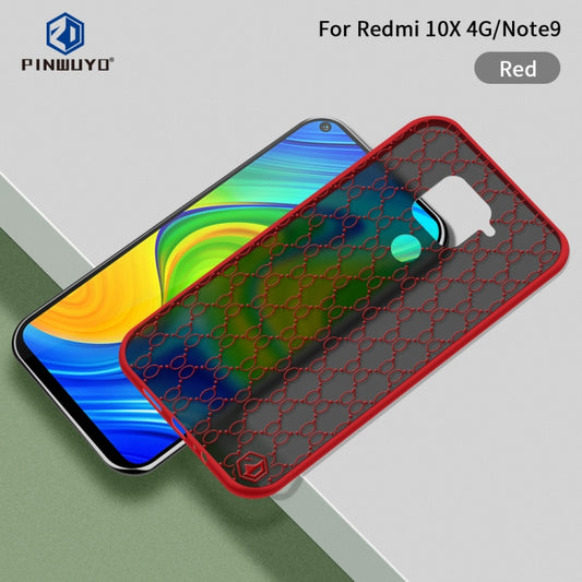For Xiaomi Redmi Note 9 (4G) PINWUYO Series 2nd Generation PC + TPU Anti-drop All-inclusive Protective Shell Matte Back Cover(Red) - Xiaomi Cases by PINWUYO | Online Shopping UK | buy2fix