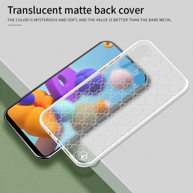 For Samsung Galaxy A21 PINWUYO Series 2nd Generation PC + TPU Anti-drop All-inclusive Protective Shell Matte Back Cover(Blue) - Galaxy Phone Cases by PINWUYO | Online Shopping UK | buy2fix