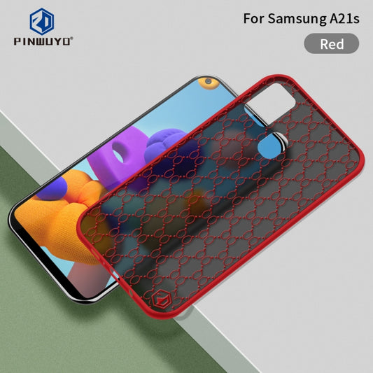 For Samsung Galaxy A21s PINWUYO Series 2nd Generation PC + TPU Anti-drop All-inclusive Protective Shell Matte Back Cover(Red) - Galaxy Phone Cases by PINWUYO | Online Shopping UK | buy2fix