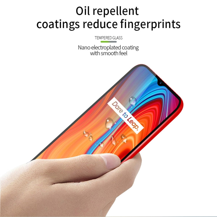 For OPPO Realme 6i / C3 PINWUYO 9H 2.5D Full Screen Tempered Glass Film(Black) - Realme Tempered Glass by PINWUYO | Online Shopping UK | buy2fix