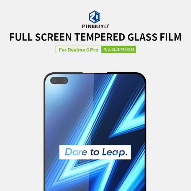 For OPPO Realme 6 Pro PINWUYO 9H 2.5D Full Screen Tempered Glass Film(Black) - Realme Tempered Glass by PINWUYO | Online Shopping UK | buy2fix