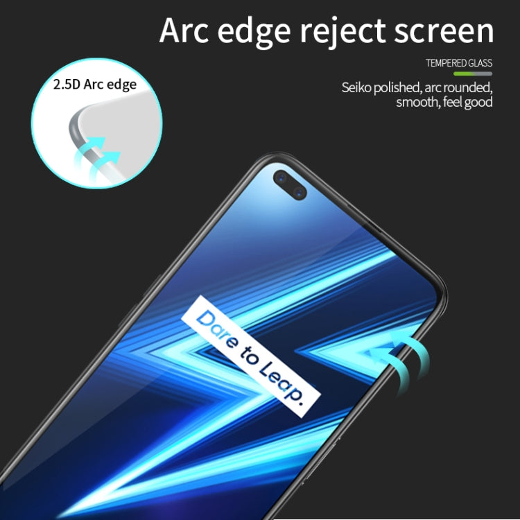 For OPPO Realme 6 Pro PINWUYO 9H 2.5D Full Screen Tempered Glass Film(Black) - Realme Tempered Glass by PINWUYO | Online Shopping UK | buy2fix