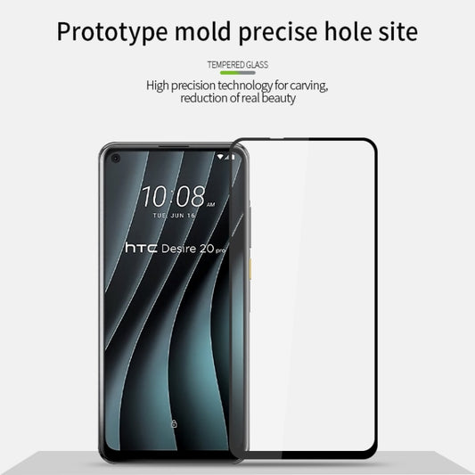 For HTC Desire 20 Pro PINWUYO 9H 2.5D Full Screen Tempered Glass Film(Black) - For HTC by PINWUYO | Online Shopping UK | buy2fix