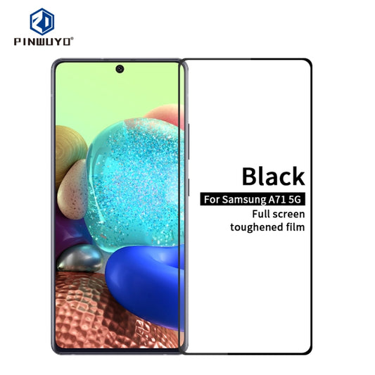 For Samsung Galaxy A71 5G PINWUYO 9H 2.5D Full Screen Tempered Glass Film(Black) - Galaxy Tempered Glass by PINWUYO | Online Shopping UK | buy2fix