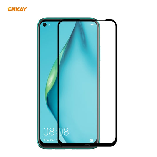 For Huawei P40 Lite ENKAY Hat-Prince Full Glue 0.26mm 9H 2.5D Tempered Glass Full Coverage Film - Huawei Tempered Glass by ENKAY | Online Shopping UK | buy2fix