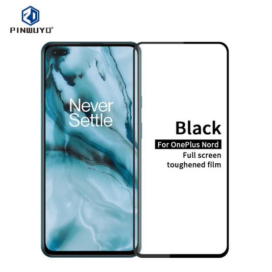 For Oneplus Nord PINWUYO 9H 2.5D Full Screen Tempered Glass Film(Black) - OnePlus Tempered Glass by PINWUYO | Online Shopping UK | buy2fix