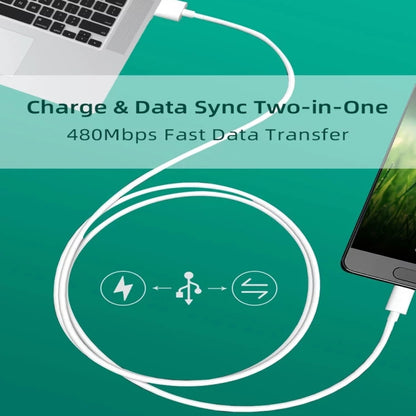 2.4A USB Male to Micro USB Male Interface Charge Cable, Length: 2m (White) by buy2fix