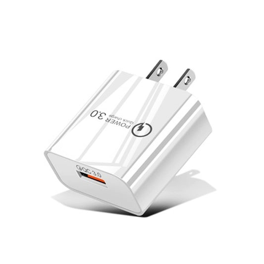 Mini QC3.0 USB 18W Mobile Phone Tablet Universal Fast Charger, US Plug(White) - USB Charger by buy2fix | Online Shopping UK | buy2fix