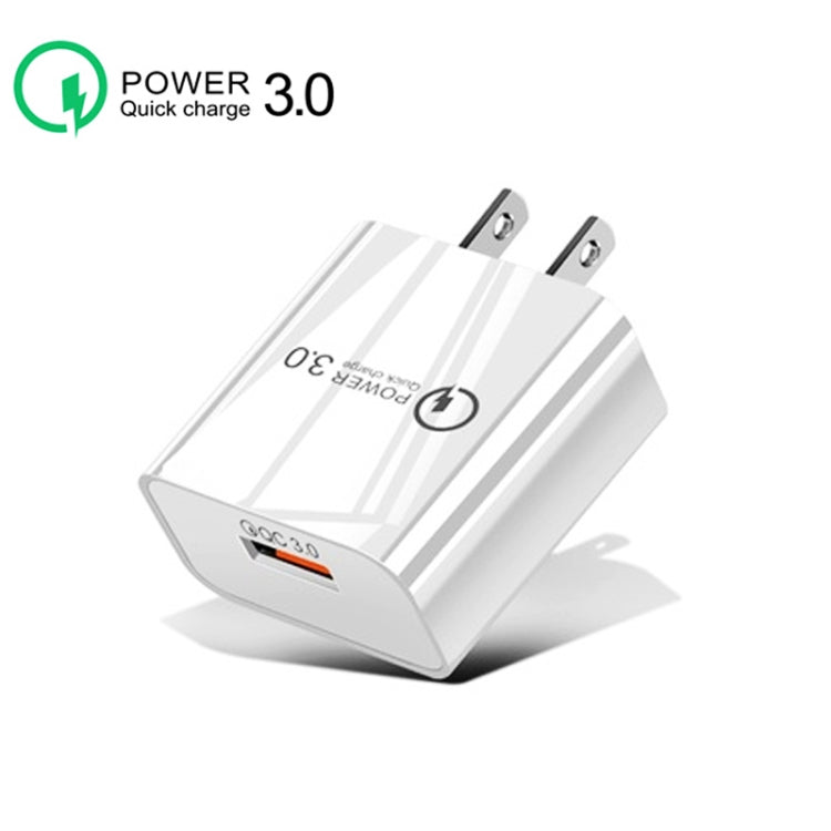 Mini QC3.0 USB 18W Mobile Phone Tablet Universal Fast Charger, US Plug(White) - USB Charger by buy2fix | Online Shopping UK | buy2fix