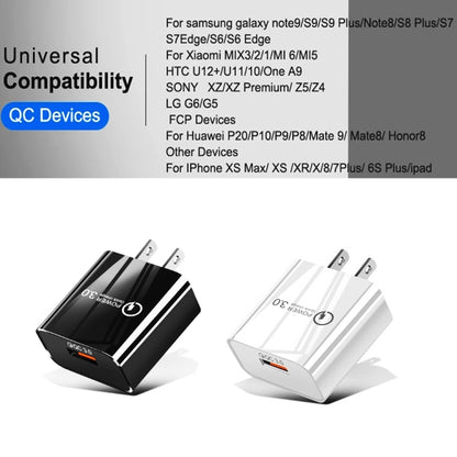 Mini QC3.0 USB 18W Mobile Phone Tablet Universal Fast Charger, US Plug(White) - USB Charger by buy2fix | Online Shopping UK | buy2fix