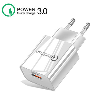 Mini QC3.0 USB 18W Mobile Phone Tablet Universal Fast Charger, EU Plug(White) - USB Charger by buy2fix | Online Shopping UK | buy2fix