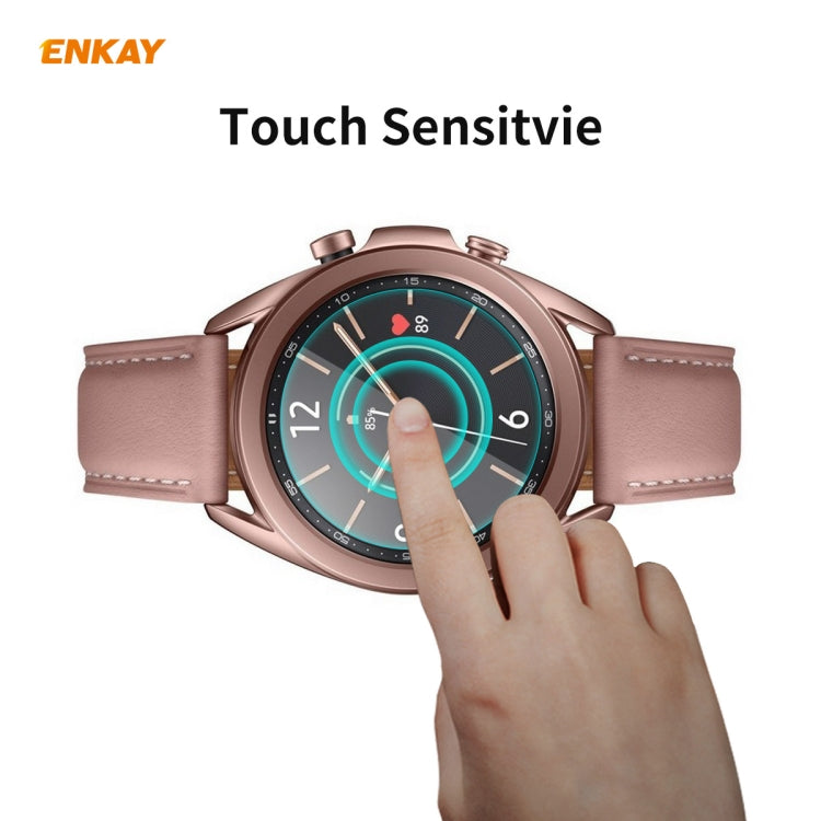 For Samsung Galaxy Watch 3 41mm ENKAY Hat-Prince 0.2mm 9H 2.15D Curved Edge Tempered Glass Screen Protector Watch Film - Screen Protector by ENKAY | Online Shopping UK | buy2fix