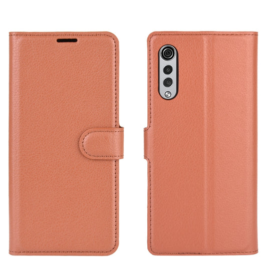 For LG Velvet Litchi Texture Horizontal Flip Protective Case with Holder & Card Slots & Wallet(Brown) - LG Cases by buy2fix | Online Shopping UK | buy2fix