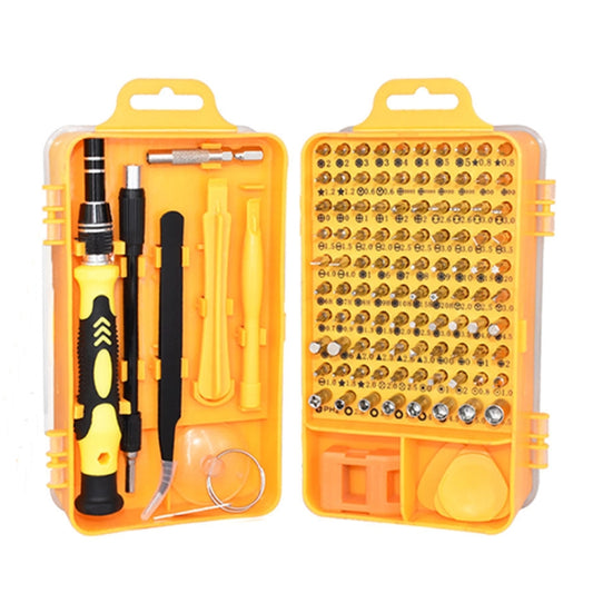 115 in 1 Precision Screw Driver Mobile Phone Computer Disassembly Maintenance Tool Set(Yellow) - Screwdriver Set by buy2fix | Online Shopping UK | buy2fix