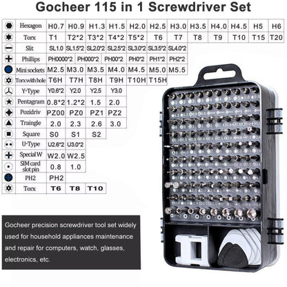 115 in 1 Precision Screw Driver Mobile Phone Computer Disassembly Maintenance Tool Set(Blue) - Screwdriver Set by buy2fix | Online Shopping UK | buy2fix